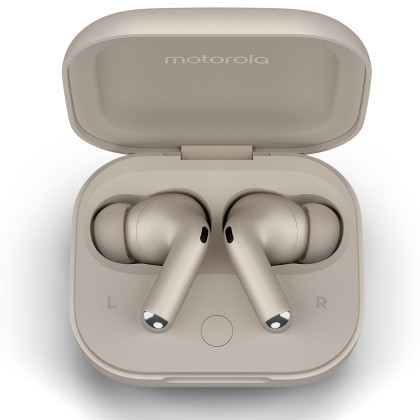 Casti Bluetooth Stereo motorola MOTO Buds Plus, Wireless Earbuds, Sound by Bose, tip “In-Ear”, Beach Sand