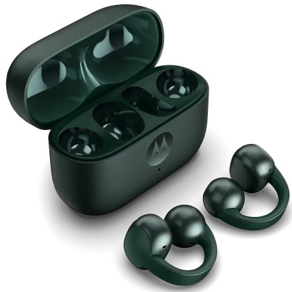 Casti Bluetooth Stereo motorola MOTO Buds Loop, True Wireless, Sound by Bose, tip “In-Ear”, PANTONE Trekking Green