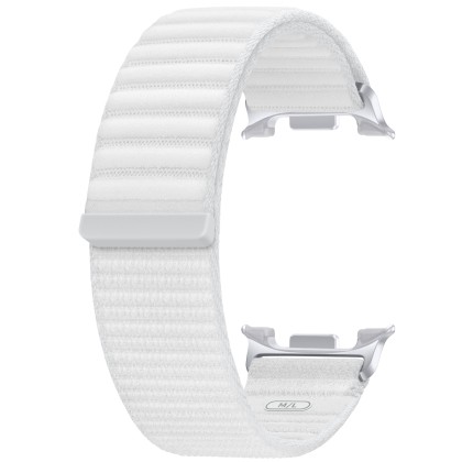 Bratara Samsung Galaxy Watch 8/8 Classic Fabric (M/L), Alb