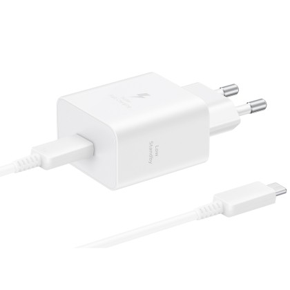 Incarcator retea Super Fast Charger 45W, port USB Type-C, Low Standby, cablu Type-C - Type-C (5A) inclus, Alb