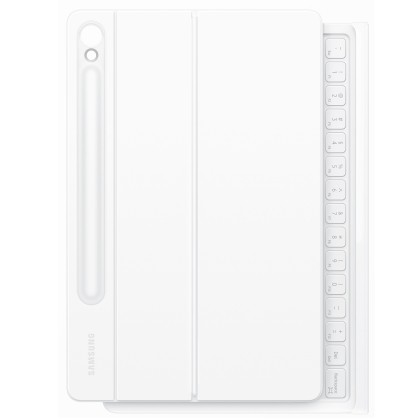 Husa Samsung Book Cover Keyboard pentru Galaxy Tab S9 / S9 FE, EF-DX725U White