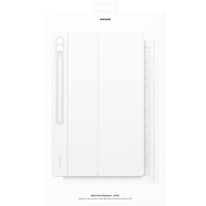 Husa Samsung Smart Book Cover Keyboard pentru Galaxy Tab S10 Ultra / S9 Ultra, EF-DX925U  - Alb