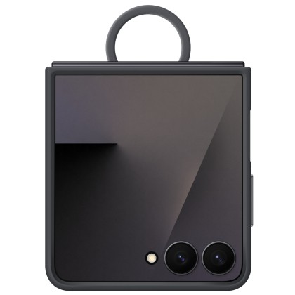 Capac protectie spate Samsung Galaxy Z Flip7 Ring Case (Silicone), Negru