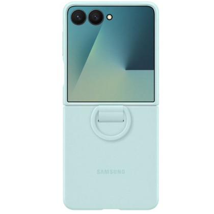 Capac protectie spate Samsung Galaxy Z Flip7 Ring Case (Silicone), Mint