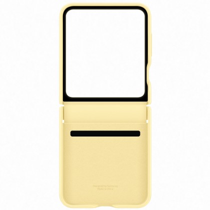 Capac protectie spate Samsung Galaxy Z Flip 6 Kindsuit (Leather) Case,  Galben