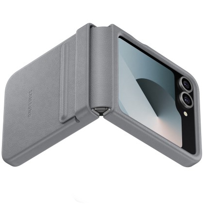 Galaxy Z Flip 6 - Capac protectie spate Kindsuit (Leather) Case - Gri