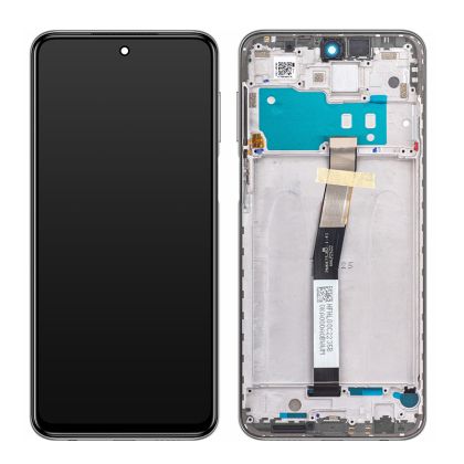 DISPLAY CU TOUCHSCREEN XIAOMI Redmi Note 9S / Note 9 Pro, Cu Rama, Alb