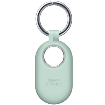 Husa protectie cu breloc pentru Galaxy SmartTag2, silicon - Verde Mint