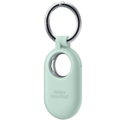 Husa protectie cu breloc pentru Galaxy SmartTag2, silicon - Verde Mint