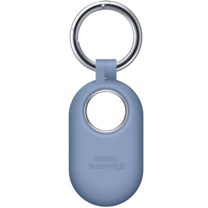 Husa protectie cu breloc pentru Galaxy SmartTag2, silicon - Albastru