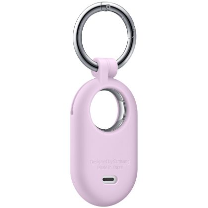 Husa protectie cu breloc pentru Galaxy SmartTag2, silicon - Lavender Mov