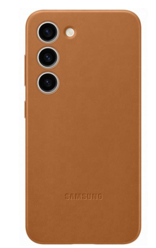 Galaxy S23 (S911) - Husa, Capac protectie spate Leather Case - Camel