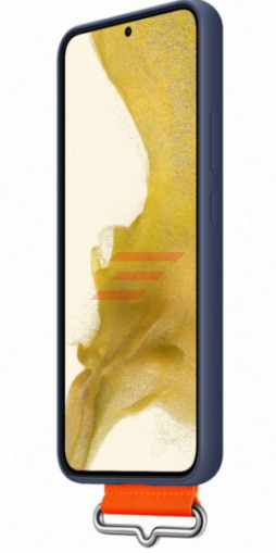 Galaxy S22 Plus (S906) - Husa, Capac protectie spate "Silicone Cover" cu curea - Albastru Navy