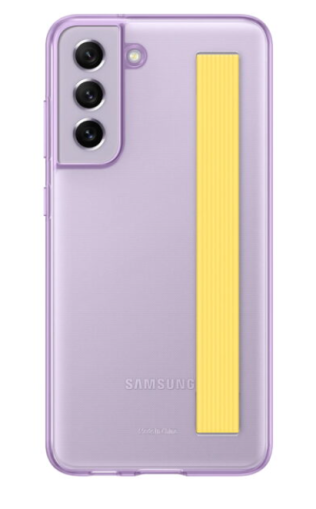 Galaxy S21 FE (G990) - Husa, Capac protectie spate "Slim Strap Cover", cu curea, Lavender Mov