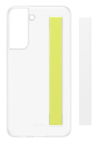 Galaxy S21 FE (G990) - Husa, Capac protectie spate "Slim Strap Cover", cu curea, Alb