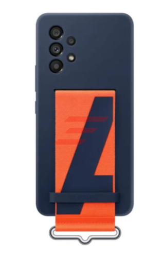 Galaxy A53 5G (A536) - Husa, Capac protectie spate "Silicone Cover", cu curea, Albastru Navy