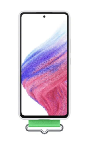 Galaxy A53 5G (A536) - Husa, Capac protectie spate "Silicone Cover", cu curea, Alb