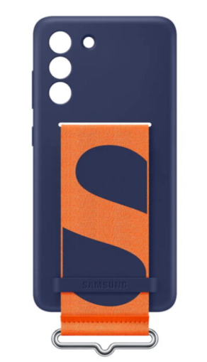 Galaxy S21 FE (G990) - Husa, Capac protectie spate "Silicone Cover", cu curea, Albastru Navy