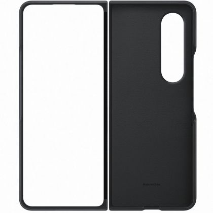 Galaxy Z Fold 4 (F936) - Husa, Capac protectie spate "Leather Cover" - Negru