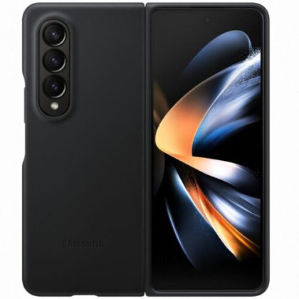 Galaxy Z Fold 4 (F936) - Husa, Capac protectie spate "Leather Cover" - Negru