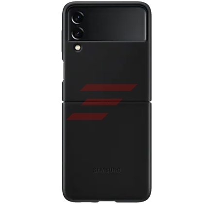 Galaxy Z Flip 3 (F711) - Husa, Capac protectie spate "Leather Cover" - Negru