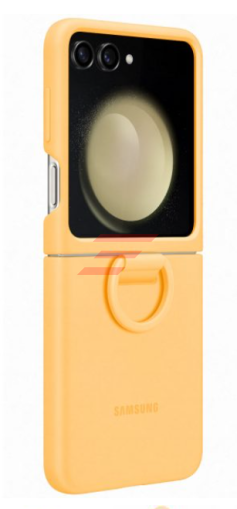 Galaxy Z Flip 5 - Husa, Capac protectie spate Silicone Cover cu inel - Apricot