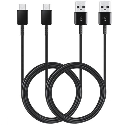 Cablu date & incarcare - USB Type-C, lungime 1,5 m, Negru (pachet 2 buc.)