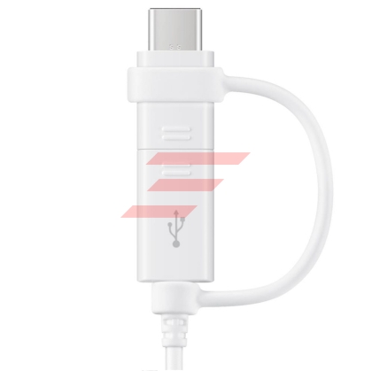 Cablu date & incarcare - Micro USB & Type-C (Dual), Alb