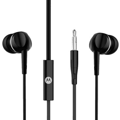 Casca cu fir stereo Earbuds 105, tip "In-Ear", cu mufa de 3,5 mm, cablu 1.2 m, microfon, Control pe fir, Negru