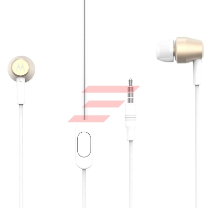 Casca cu fir stereo Pace 200, tip "In-Ear", cu mufa de 3,5 mm, cablu 1.2 m, microfon, Control pe fir, Auriu