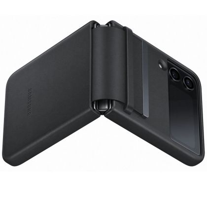 Galaxy Z Flip 4 (F721) - Husa protectie cu clapa "Leather Cover" - Negru