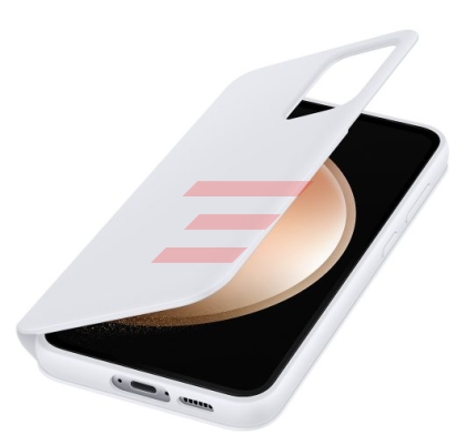 Galaxy S23 FE (S711) - Husa Smart Flip tip View Wallet Case, Alb
