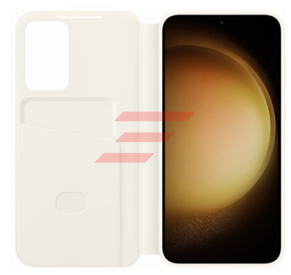 Galaxy S23 Plus (S916) - Husa Smart Flip tip View Wallet Case, Crem
