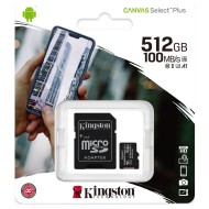 Card memorie 512GB MicroSD™ HC Canvas Select Plus, UHS-I, Clasa 10 - cu adaptor SD