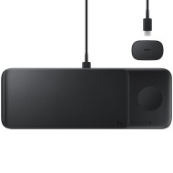 Stand de birou incarcare wireless Fast Wireless Charger Trio, incarcator inclus, Negru