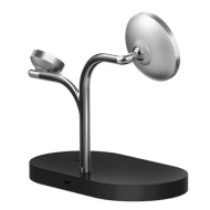 Stand de birou incarcare Wireless Charger Trio, Negru