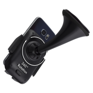 Suport auto telefon premium, prindere parbriz, universal (latime telefon : 58 mm - 83 mm), Negru