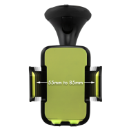 Suport auto telefon premium, prindere parbriz, universal (latime telefon : 58 mm - 83 mm), Negru