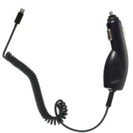 Incarcator auto compact - Apple Lightning, 2.1 A, MFI, cablu incarcare fix, Negru