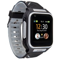 Smartwatch Watch 4, LTE, cu tripla localizare (LBS, GPS, Wi-Fi), IP67, Negru Gri
