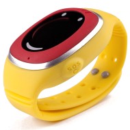 Smartwatch Touch de urmarire si localizare GPS/GSM pentru copii, Rosu Galben