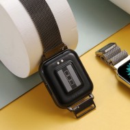 Smartwatch FW45 Aurum 2, bratara plasa metalica, Gri inchis