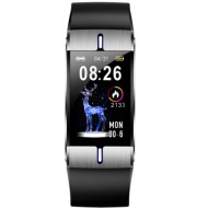 Bratara fitness FW34 Silver, bratara silicon, IMC - Negru