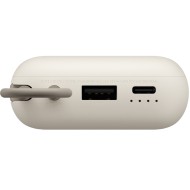 Acumulator portabil universal, 22.5 W, 10000 mAh, cablu integrat USB Type-C, Bej