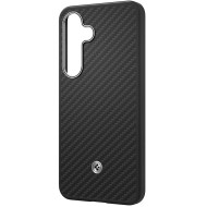 Galaxy S25 (S931) - Capac protectie spate Magnet Aramid Case - Negru argintiu