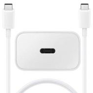 Incarcator retea Fast Charger 15W, port USB Type-C, cablu Type-C - Type-C inclus, Alb