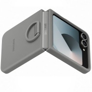 Capac protectie spate Samsung Galaxy Z Flip 6 / Galaxy Z Flip 7 FE, Silicone Case, Gri