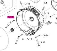 SEMICUVA SPATE PENTRU MASINA DE SPALAT SAMSUNG WW90T304MBW